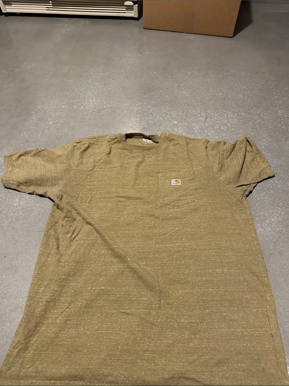 Carhartt Short-Sleeve Pocket Tee in Olive Green Heather